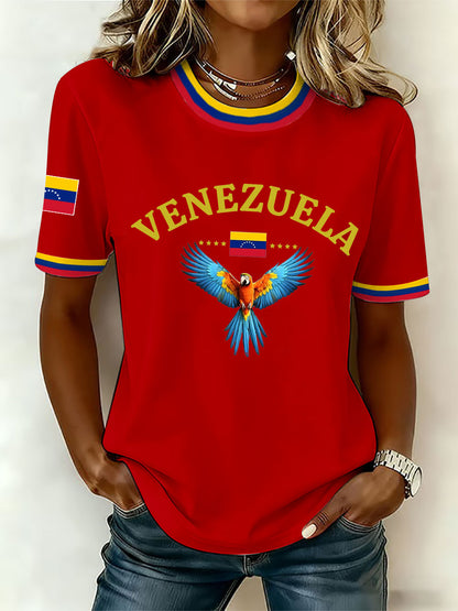 Women's Venezuelan Print Casual T-Shirt