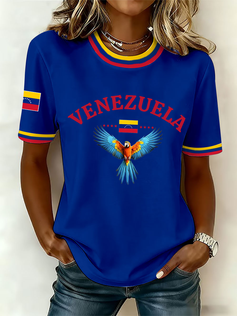 Women's Venezuelan Print Casual T-Shirt