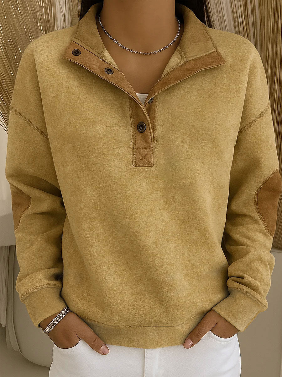 Women's Western Style Solid Color Sweatshirt