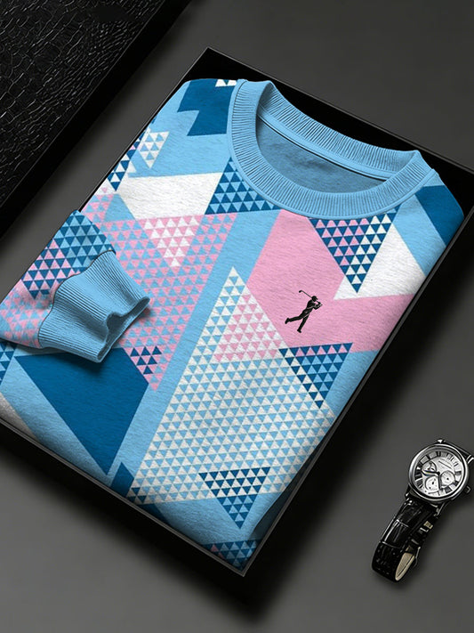 Men's Vintage Business Style Printed Casual Sweatshirt