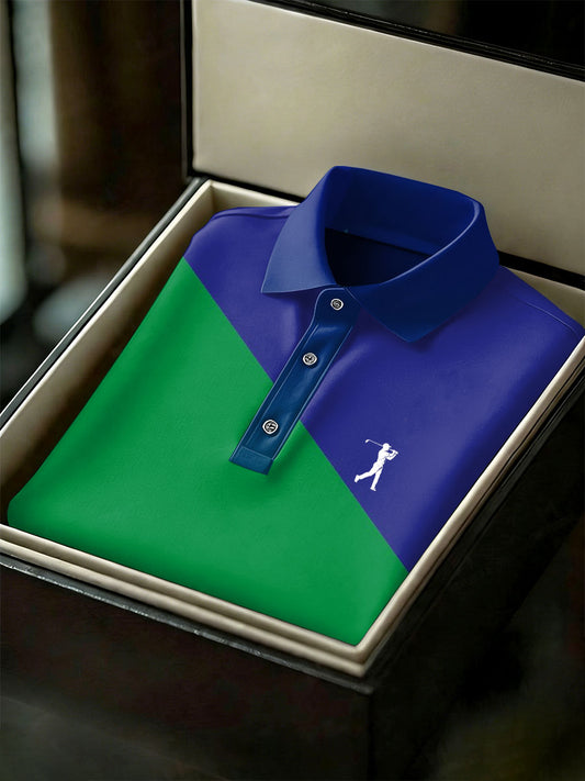 Men's Vintage Business Style Printed Casual Polo Shirt