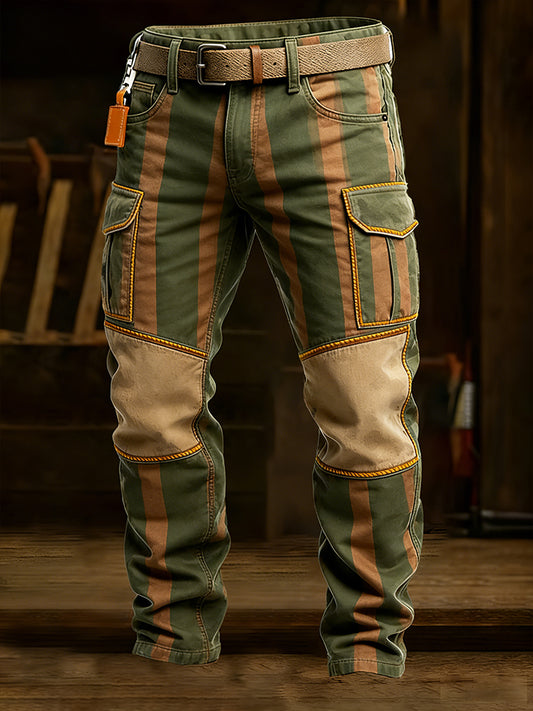 Men's Retro Business Style Casual Work Trousers