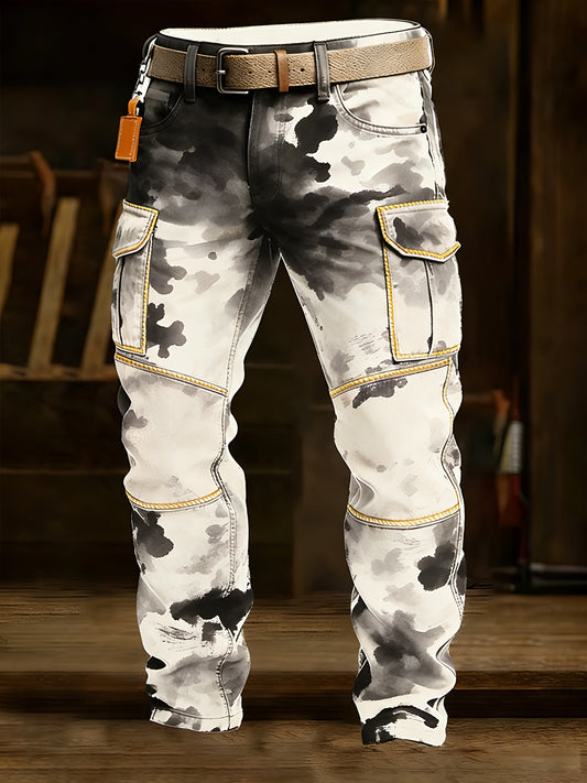 Men's Retro Business Style Casual Work Trousers