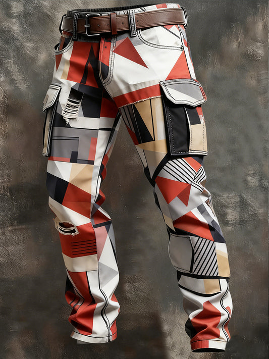 Men's Retro Business Style Casual Work Trousers