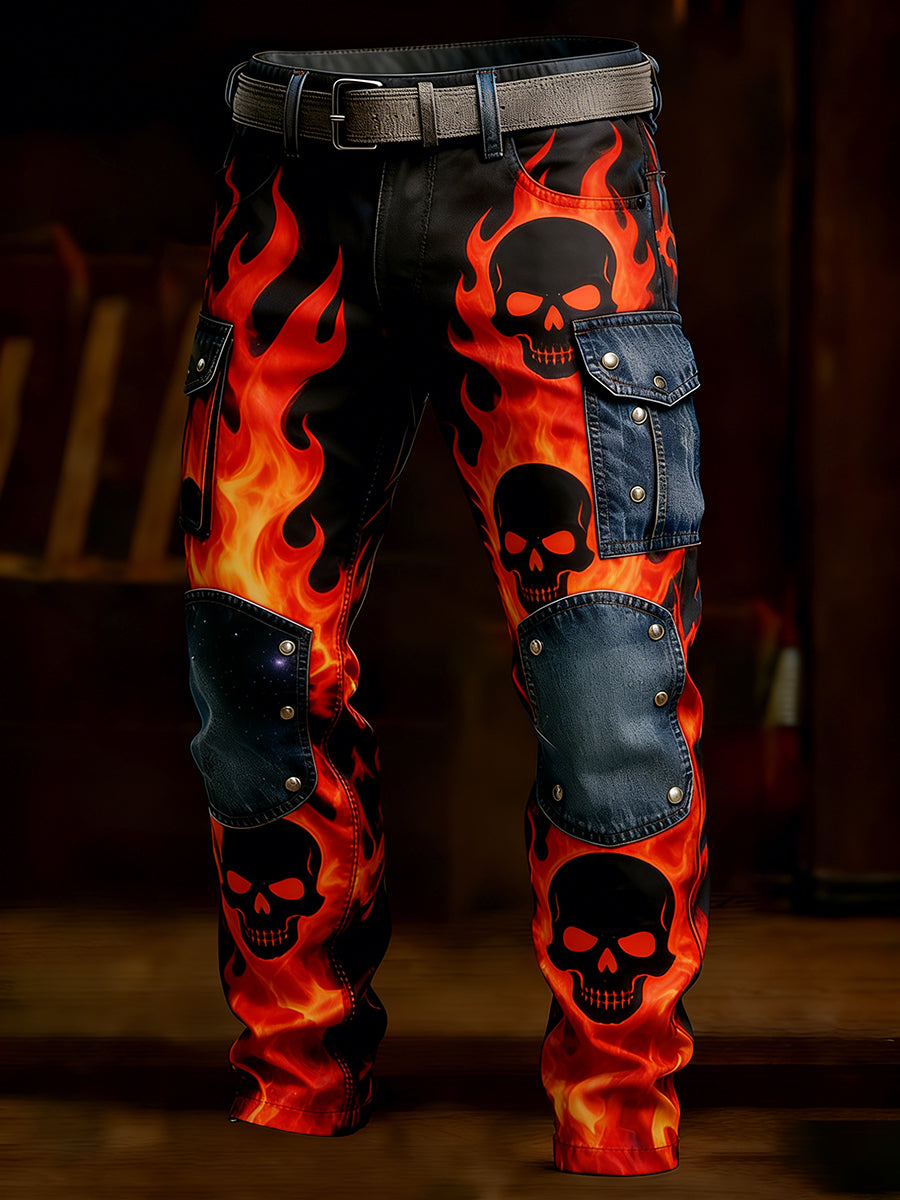 Men's Retro Business Style Casual Work Trousers