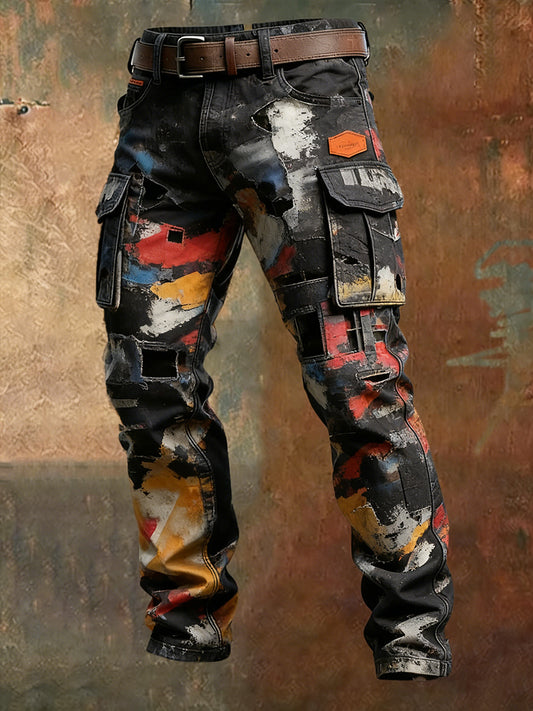 Men's Retro Business Style Casual Work Trousers