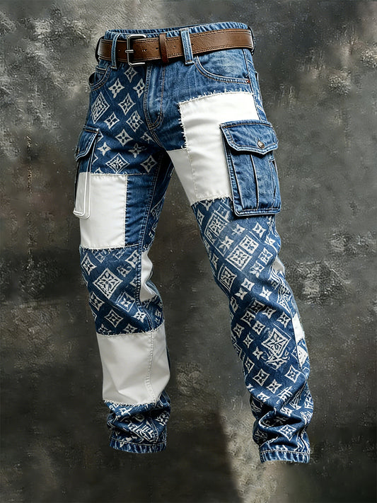 Men's Retro Business Style Casual Work Trousers