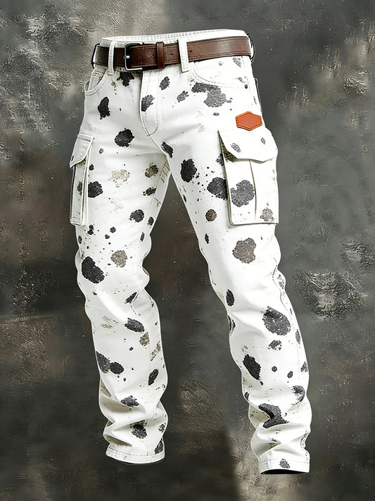 Men's Retro Business Style Casual Work Trousers