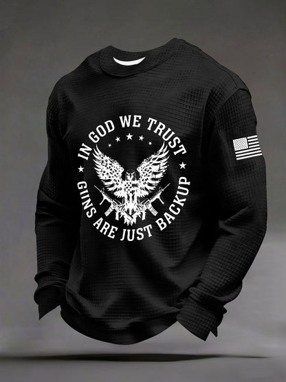 Men's 'In God We Trust' Waffle Sweatshirts