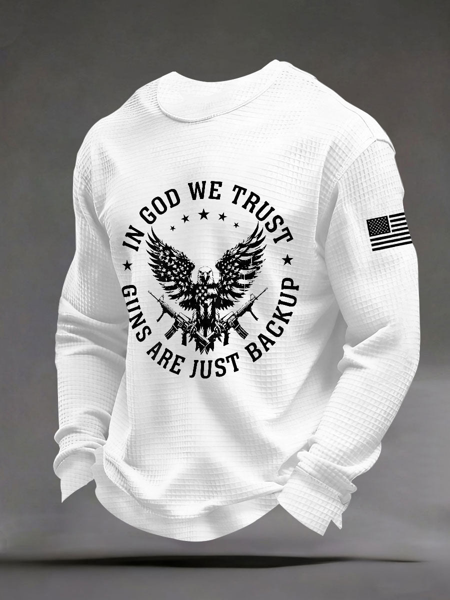 Men's 'In God We Trust' Waffle Sweatshirts