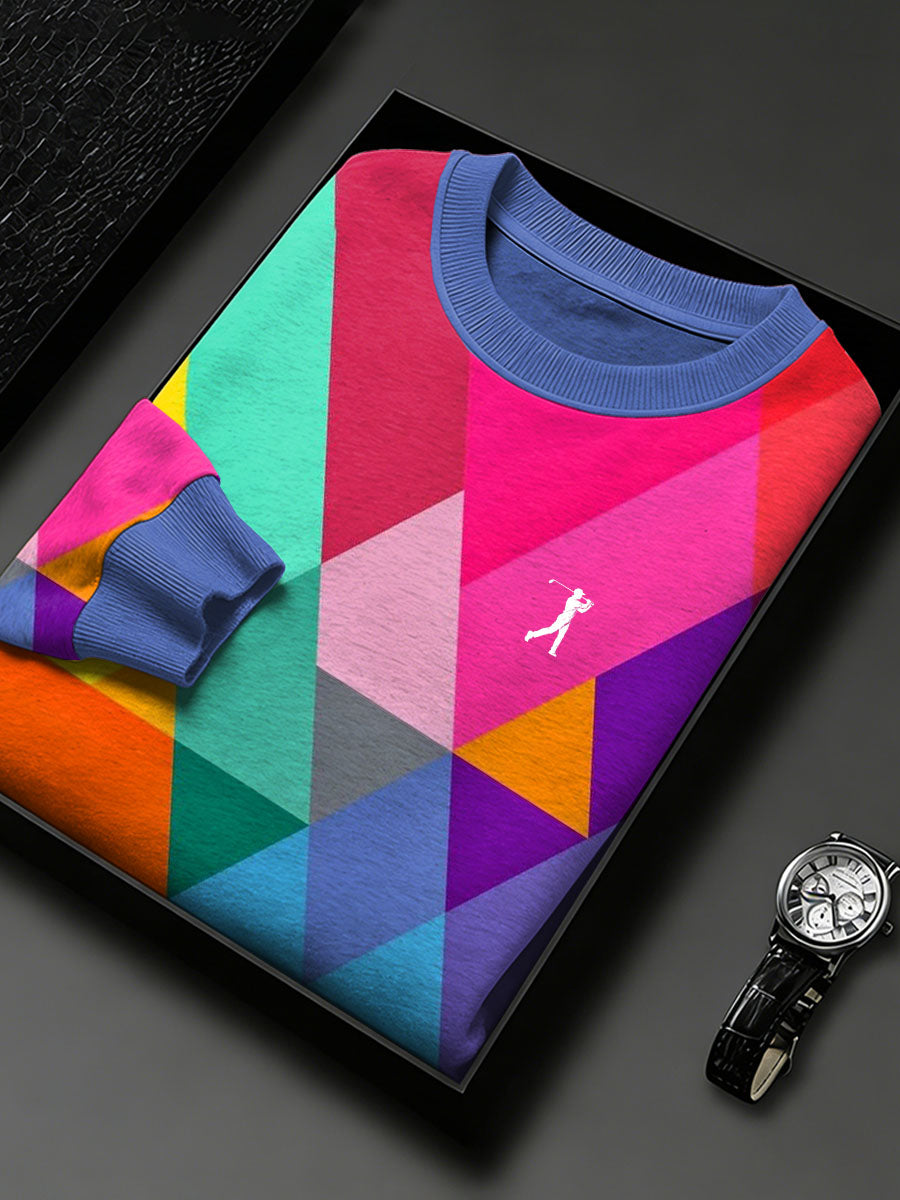 Men's Vintage Business Style Printed Casual Sweatshirt