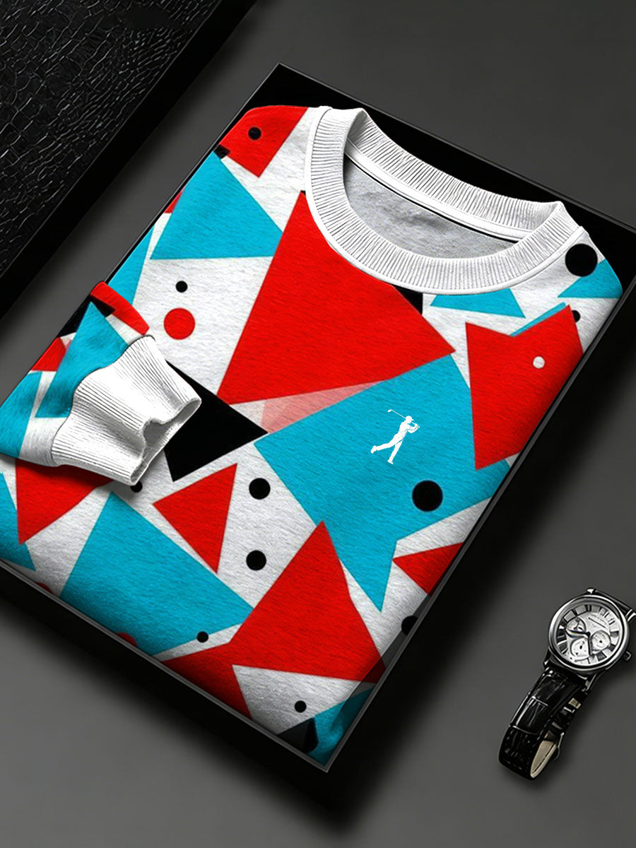 Men's Vintage Business Style Printed Casual Sweatshirt