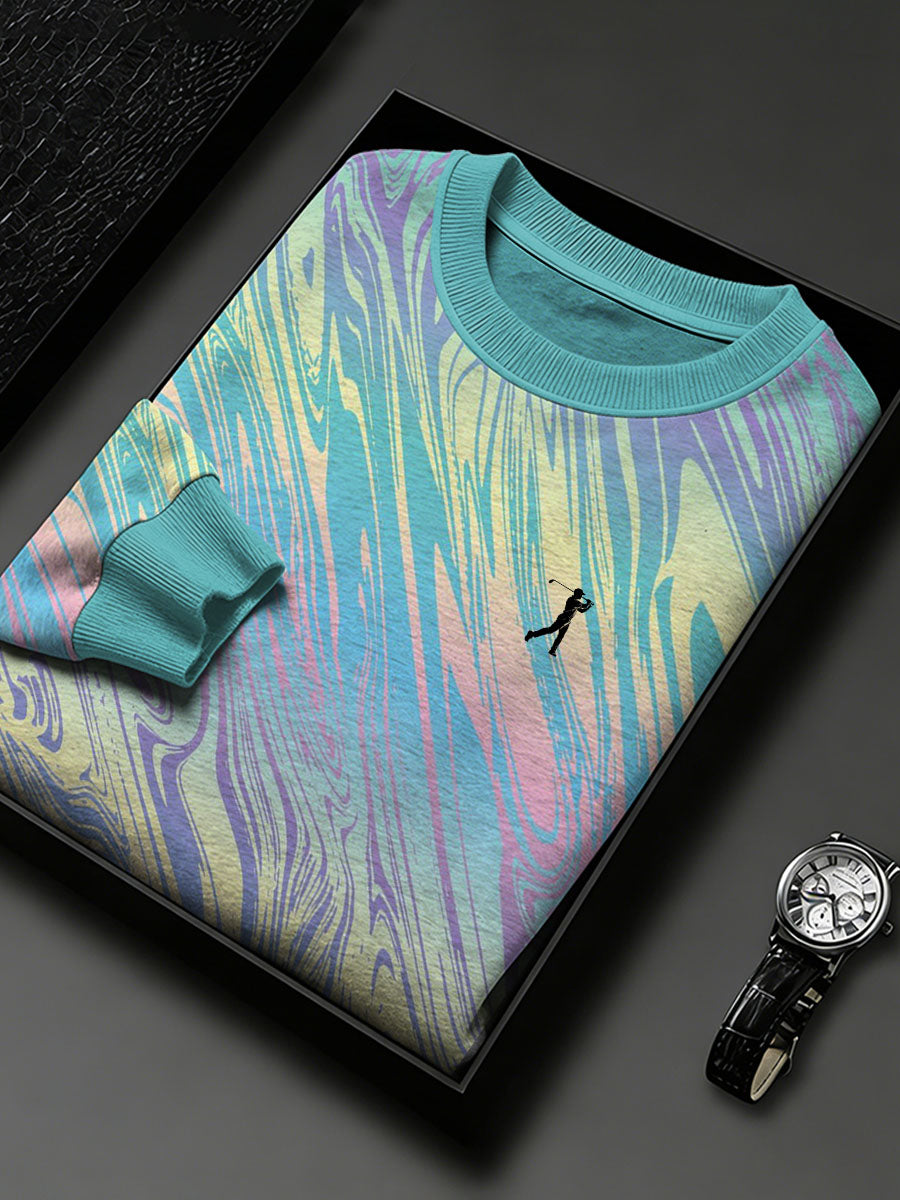 Men's Vintage Business Style Printed Casual Sweatshirt