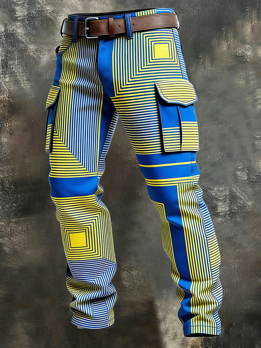 Men's Retro Business Style Casual Work Trousers