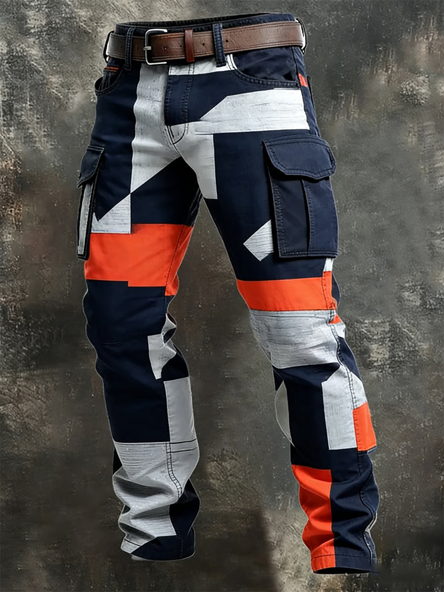 Men's Retro Business Style Casual Work Trousers