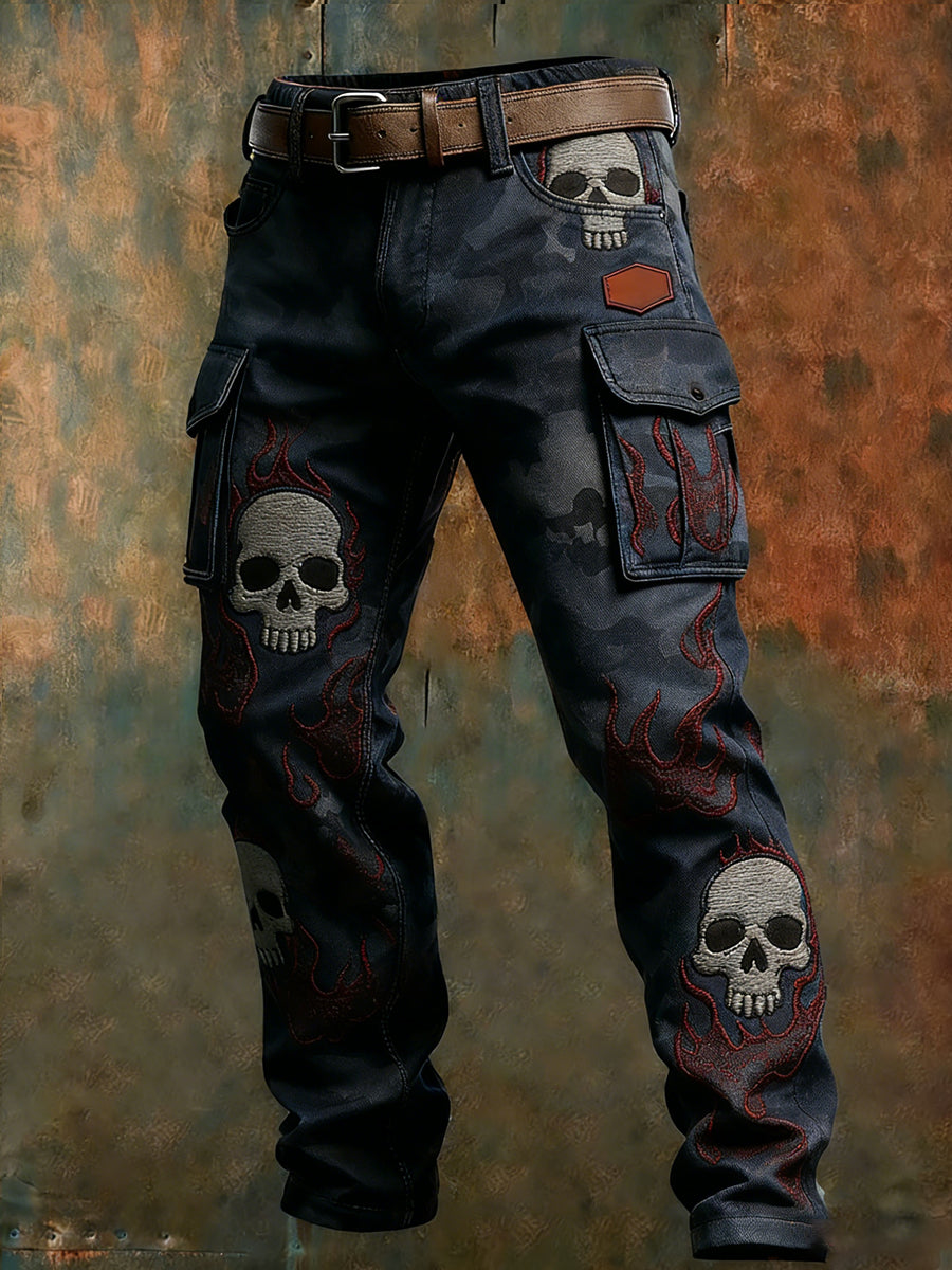 Men's Retro Business Style Casual Work Trousers