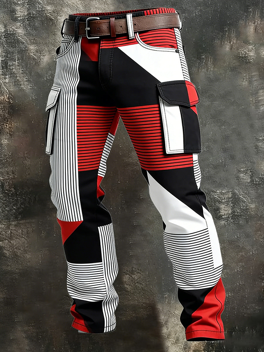 Men's Retro Business Style Casual Work Trousers