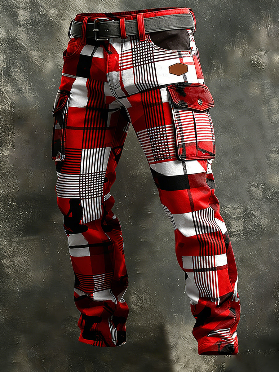 Men's Retro Business Style Casual Work Trousers