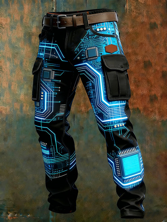 Men's Retro Business Style Casual Work Trousers