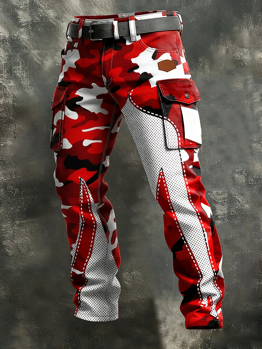 Men's Retro Business Style Casual Work Trousers