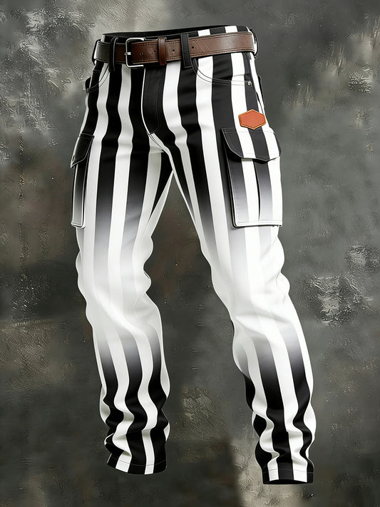 Men's Retro Business Style Casual Work Trousers