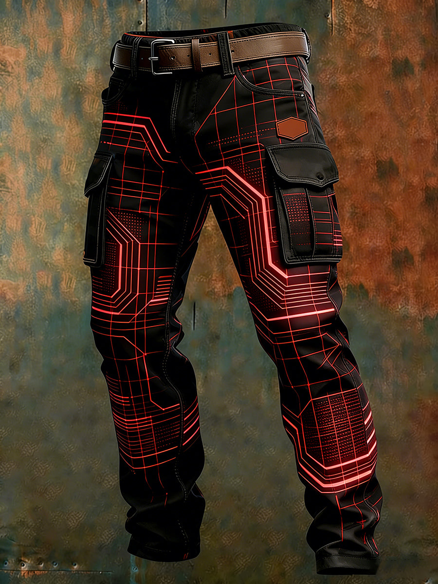 Men's Retro Business Style Casual Work Trousers