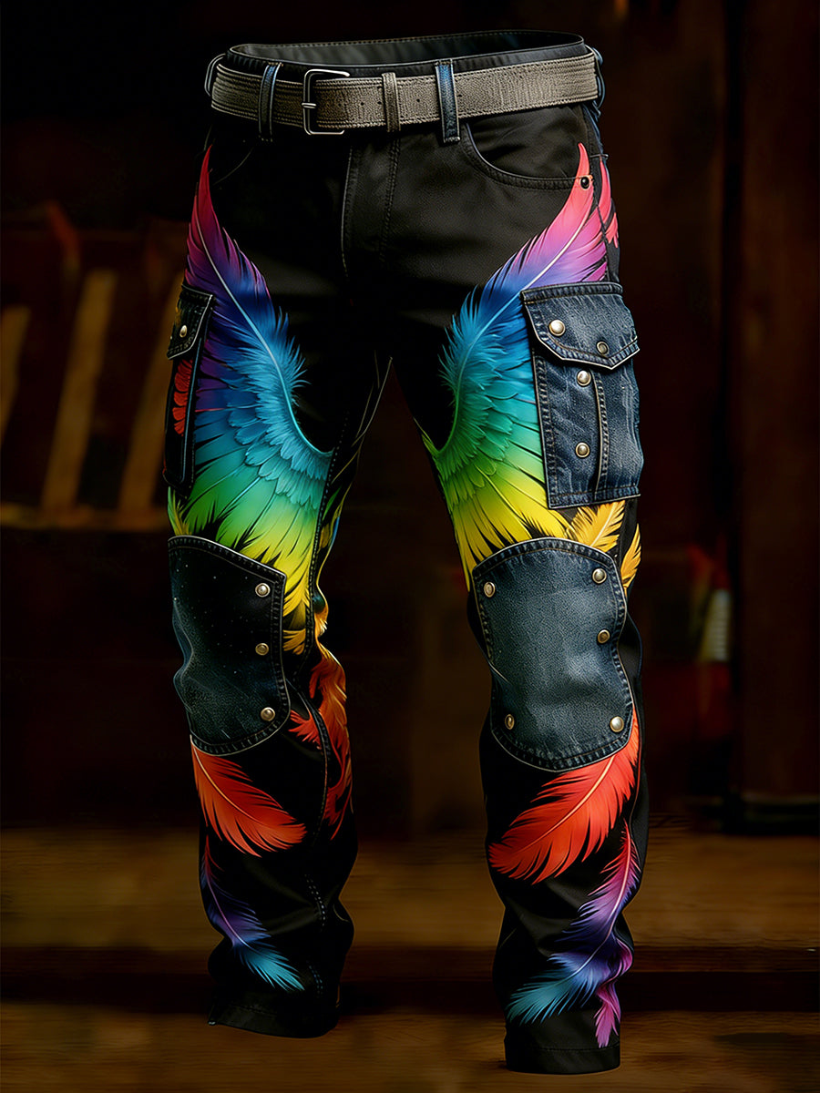 Men's Retro Business Style Casual Work Trousers