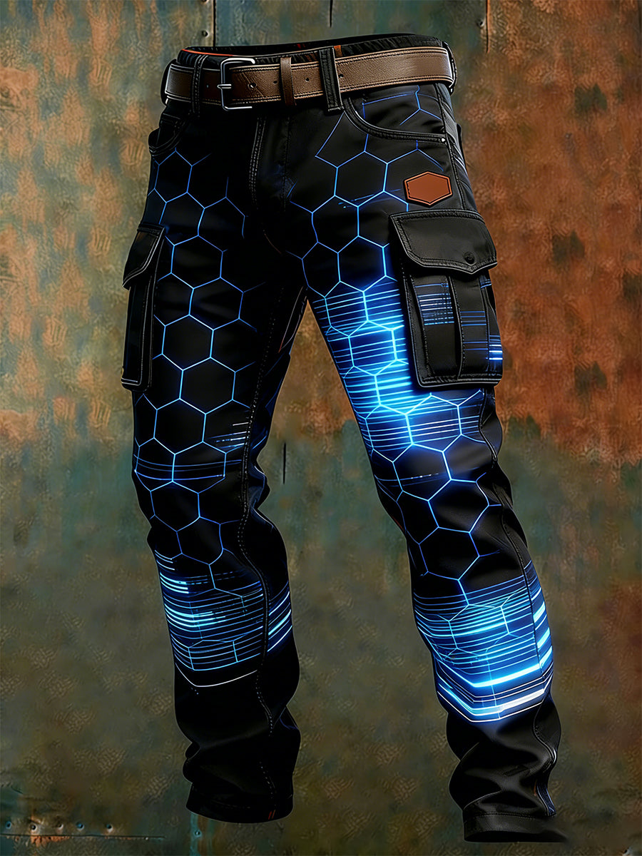 Men's Retro Business Style Casual Work Trousers