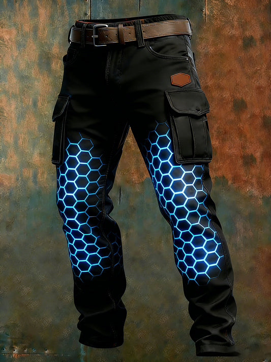 Men's Retro Business Style Casual Work Trousers