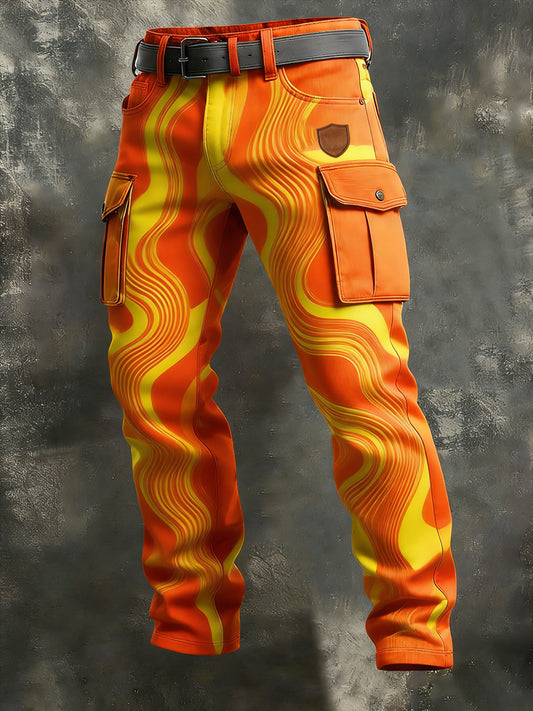 Men's Retro Business Style Casual Work Trousers