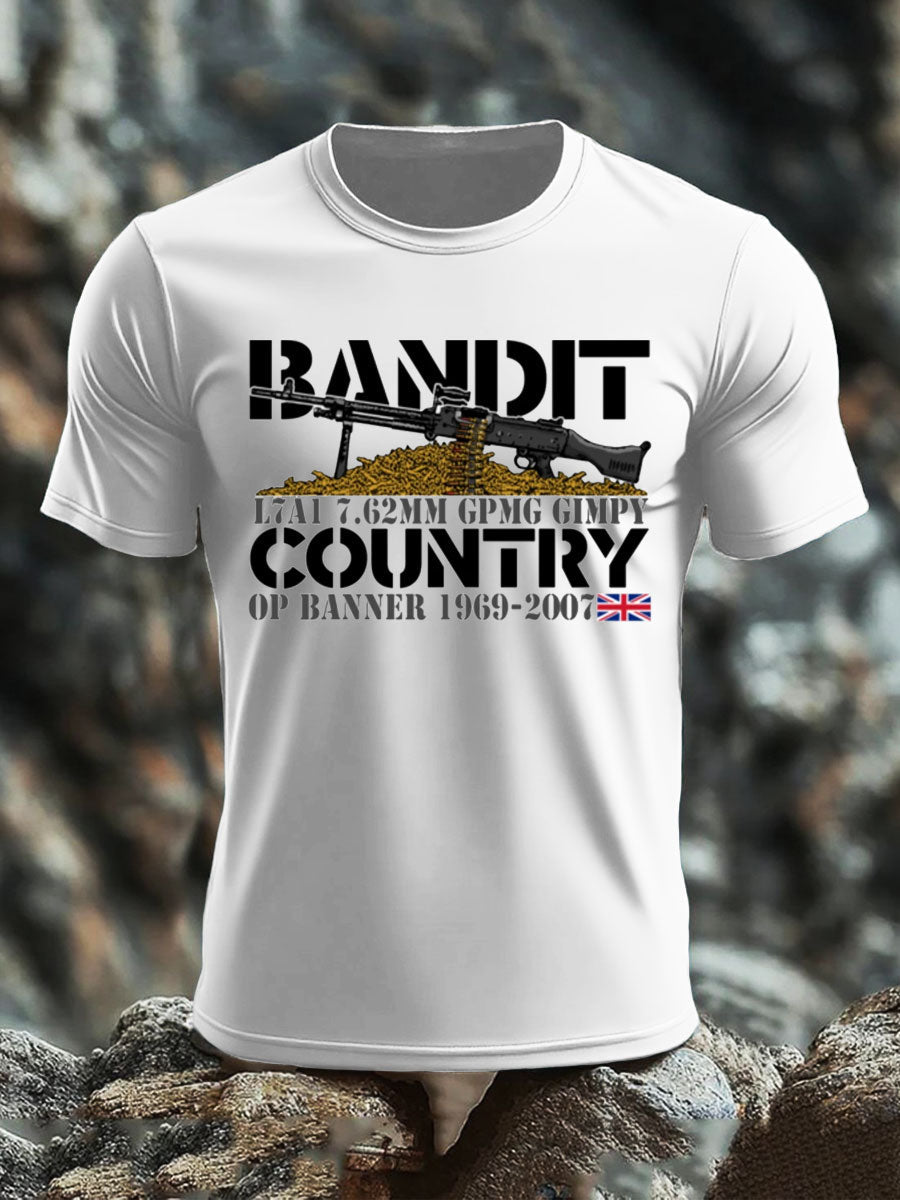 Men's L1AL 7.62 Printed imitation cotton short-sleeved T-shirt