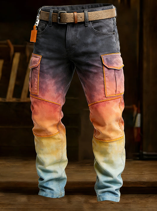 Men's Retro Business Style Casual Work Trousers