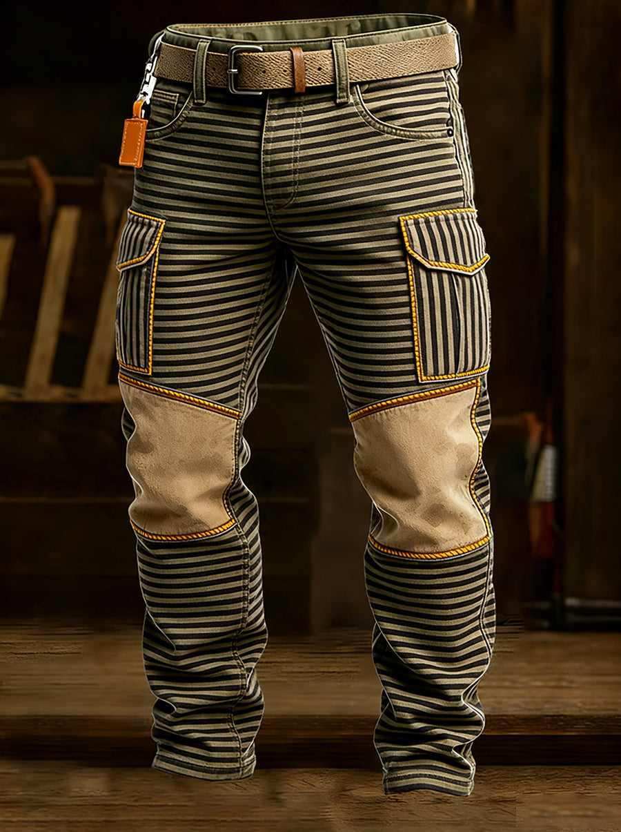 Men's Retro Business Style Casual Work Trousers