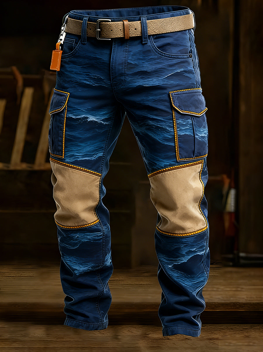 Men's Retro Business Style Casual Work Trousers