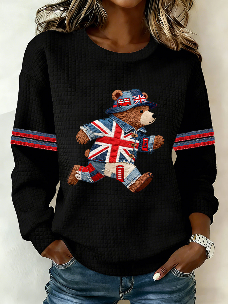 Women's British Style Printed Sweatshirt