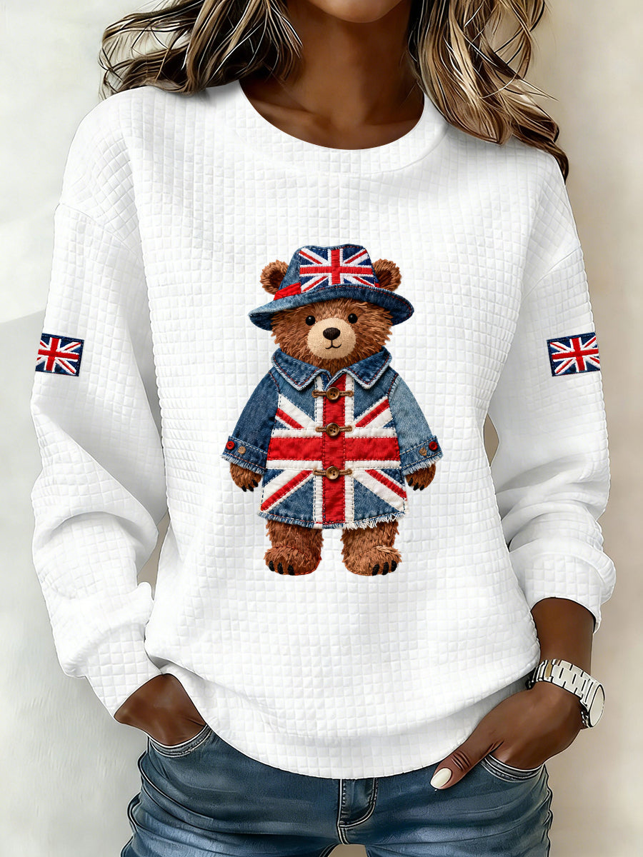 Women's British Style Printed Sweatshirt
