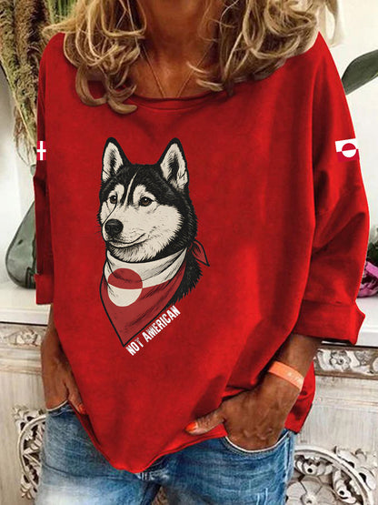 Women's Greenland Dog Long-Sleeve T-Shirt