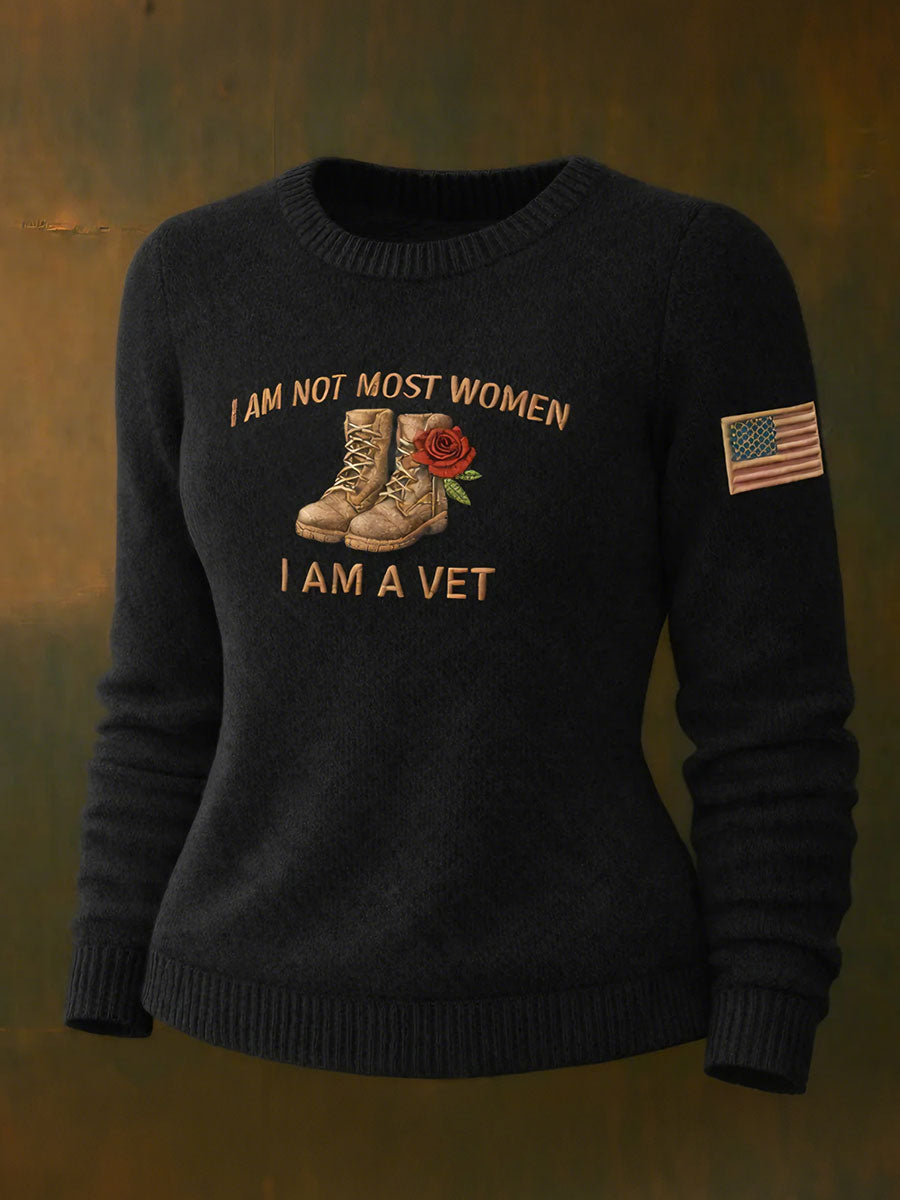 Women's I am not most girls I am a veteran tops
