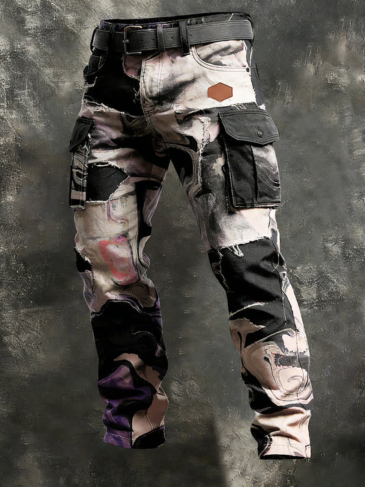 Men's Retro Business Style Casual Work Trousers