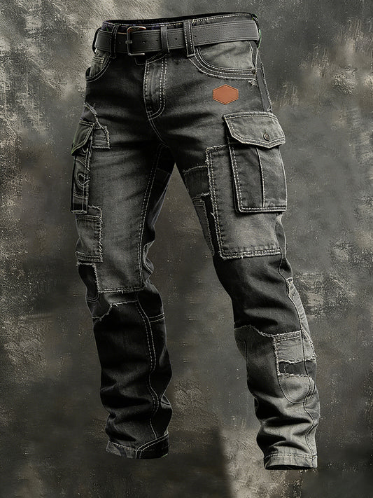 Men's Retro Business Style Casual Work Trousers