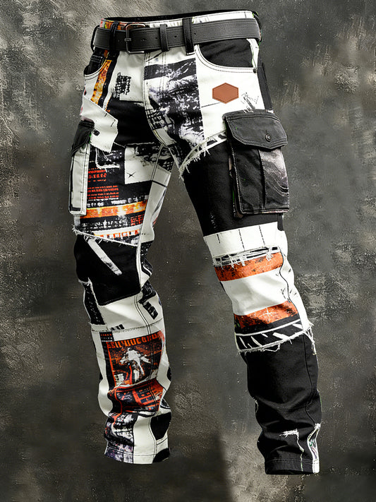 Men's Retro Business Style Casual Work Trousers