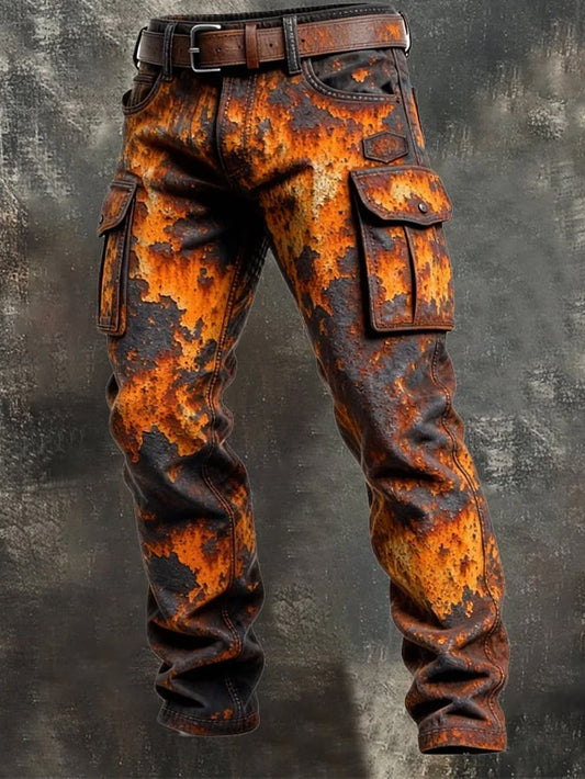 Men's Retro Business Style Casual Work Trousers