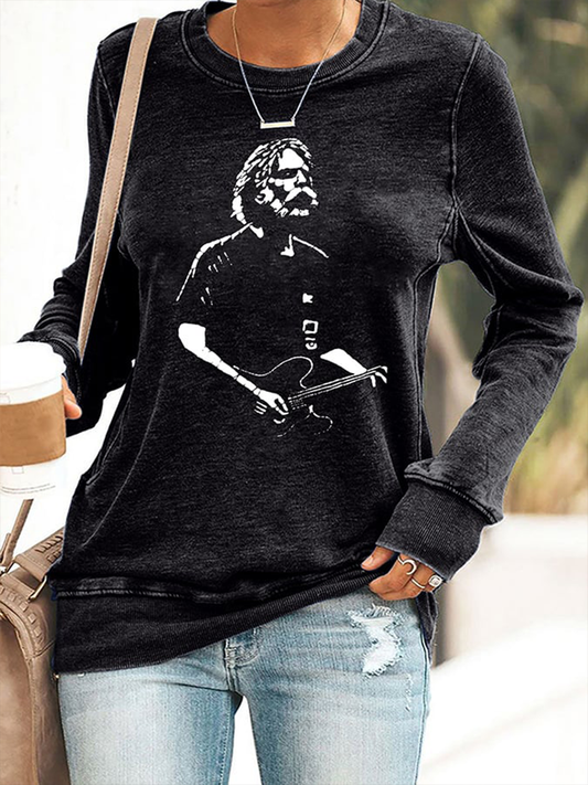 Women's RIP Bob Weir Polyester Waisted Sweatshirt