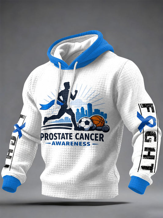 Retro Prostate Cancer Awareness Print Casual Sweatshirt