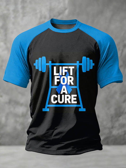 Retro Prostate Cancer Awareness Print Casual T-shirt