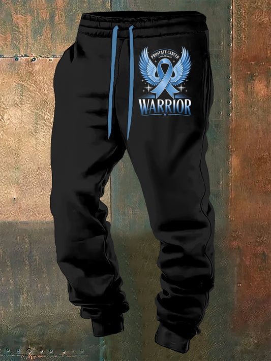 Men's Prostate Cancer Printed Drawstring Trousers