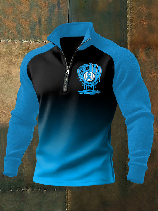 Retro Prostate Cancer Awareness Print Casual Sweatshirt