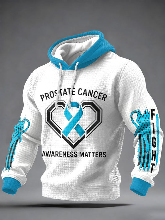Retro Prostate Cancer Awareness Print Casual Sweatshirt