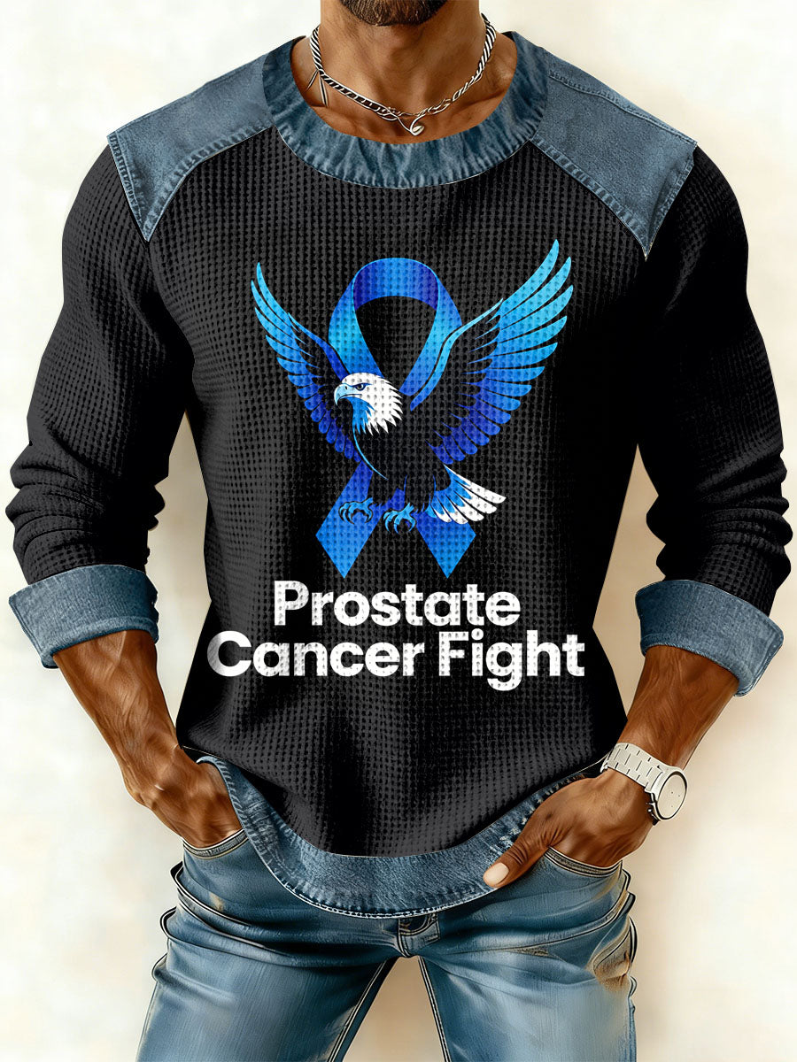 Retro Prostate Cancer Awareness Print Casual Sweatshirt