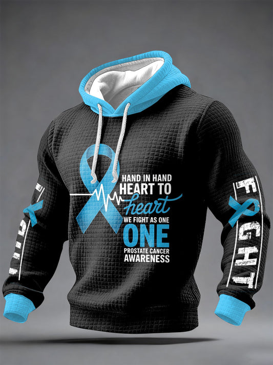 Retro Prostate Cancer Awareness Print Casual Sweatshirt